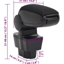vidaXL Autoarmsteun voor OPEL CORSA D (2007-2014) 12x37x(31-48) cm ABS zwart