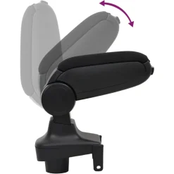 vidaXL Autoarmsteun voor RENAULT CLIO LHD MK4 (2013) 15x35x(30-47) cm ABS zwart