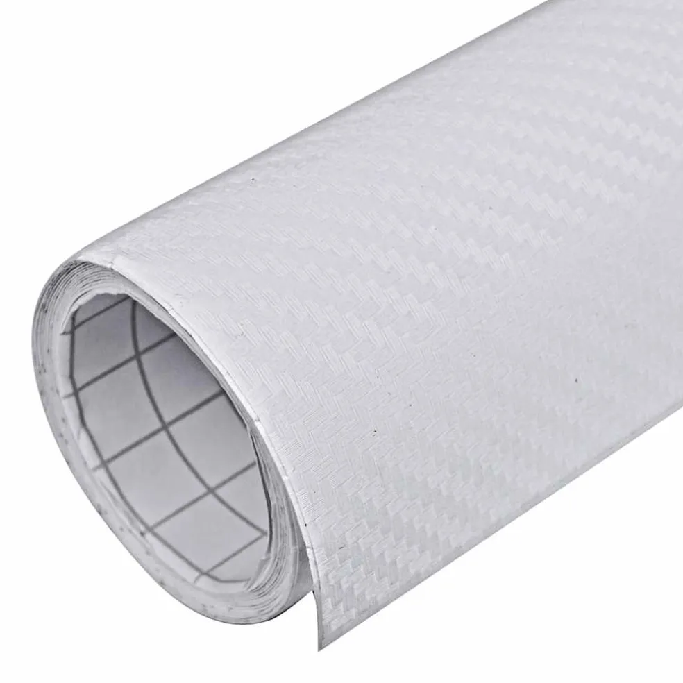 vidaXL Autofolie 3D 100x150 cm wit