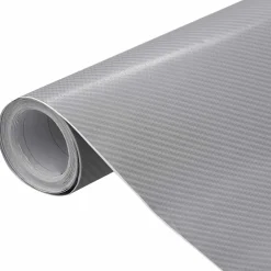 vidaXL Autofolie 4D 100x150 cm zilverkleurig