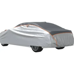 vidaXL Autohoes voor sedan hagelbescherming S zilverkleurig en grijs