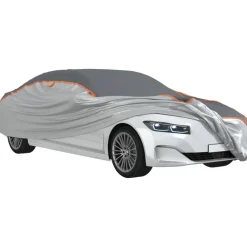 vidaXL Autohoes voor sedan hagelbescherming S zilverkleurig en grijs