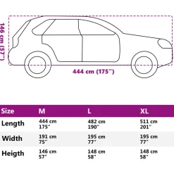 vidaXL Autohoes voor SUV hagelbescherming M zilverkleurig en grijs