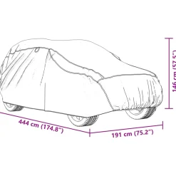 vidaXL Autohoes voor SUV hagelbescherming M zilverkleurig en grijs