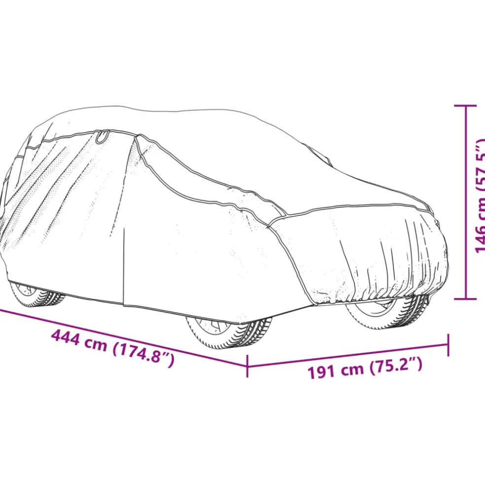 vidaXL Autohoes voor SUV hagelbescherming M zilverkleurig en grijs