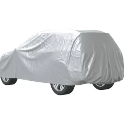 vidaXL Autohoes voor SUV met gespriemen M volledig PEVA zilverkleurig