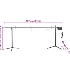 vidaXL Automatische barbecue met motor 207x45x81 cm roestvrij staal