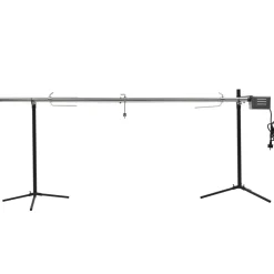 vidaXL Automatische barbecue met motor 207x45x81 cm roestvrij staal