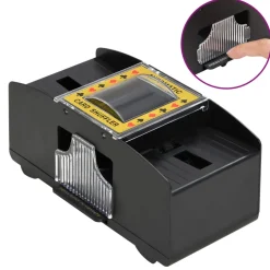 vidaXL Automatische kaartenschudder zwart 2 deks