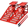 vidaXL Autoreparatie oprijplaten 2 st staal rood