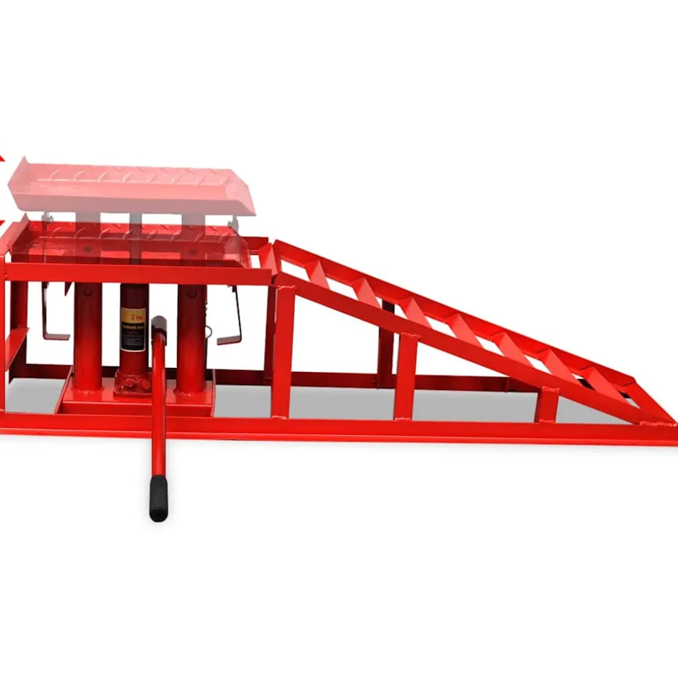 vidaXL Autoreparatie oprijplaten 2 st staal rood