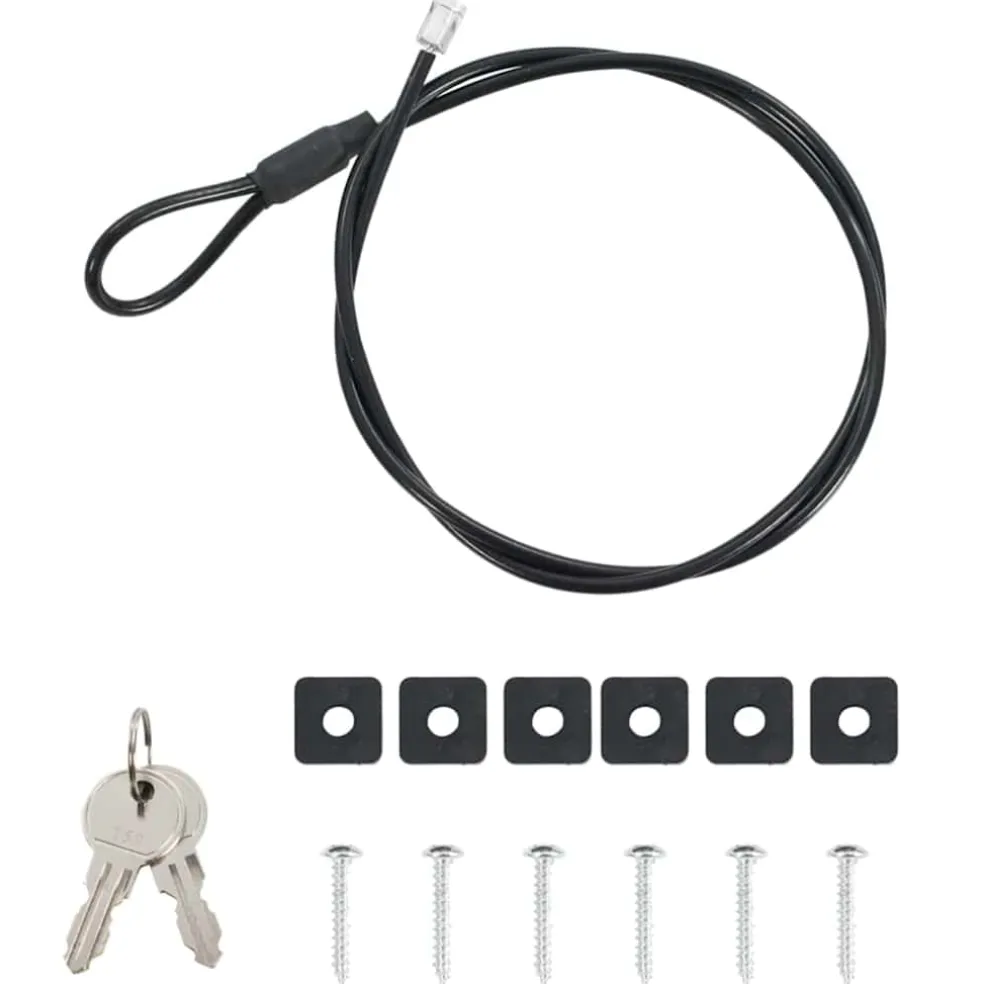 vidaXL Auto Safe met slot Zwart 22 x 16 x 7 cm Staal