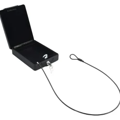 vidaXL Auto Safe met slot Zwart 22 x 16 x 7 cm Staal