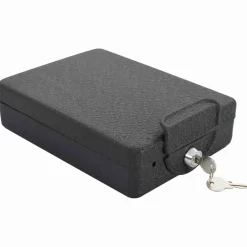 vidaXL Auto Safe met slot Zwart 22 x 16 x 7 cm Staal