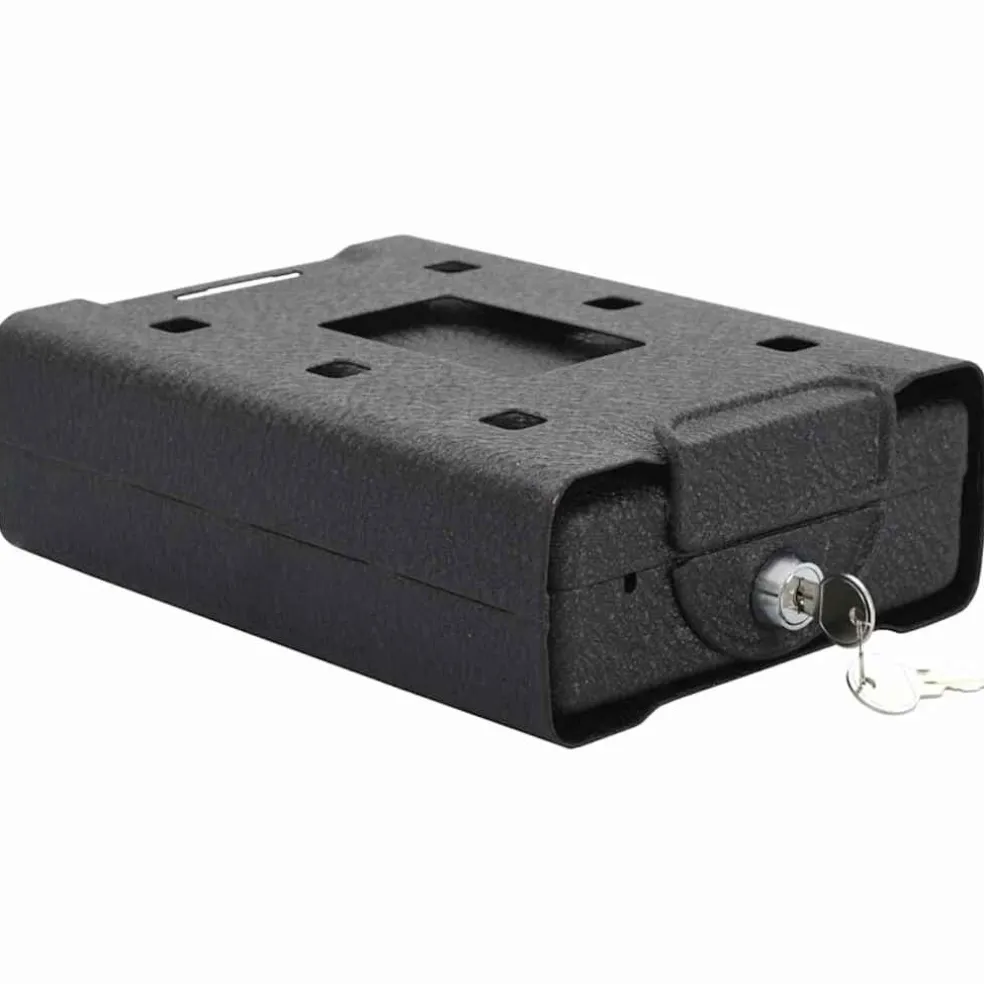 vidaXL Auto Safe met slot Zwart 22 x 16 x 7 cm Staal