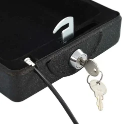 vidaXL Auto Safe met slot Zwart 22 x 16 x 7 cm Staal