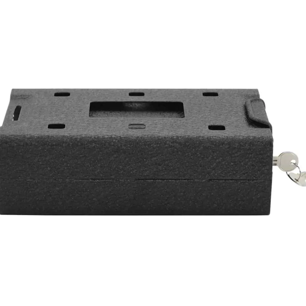 vidaXL Auto Safe met slot Zwart 22 x 16 x 7 cm Staal