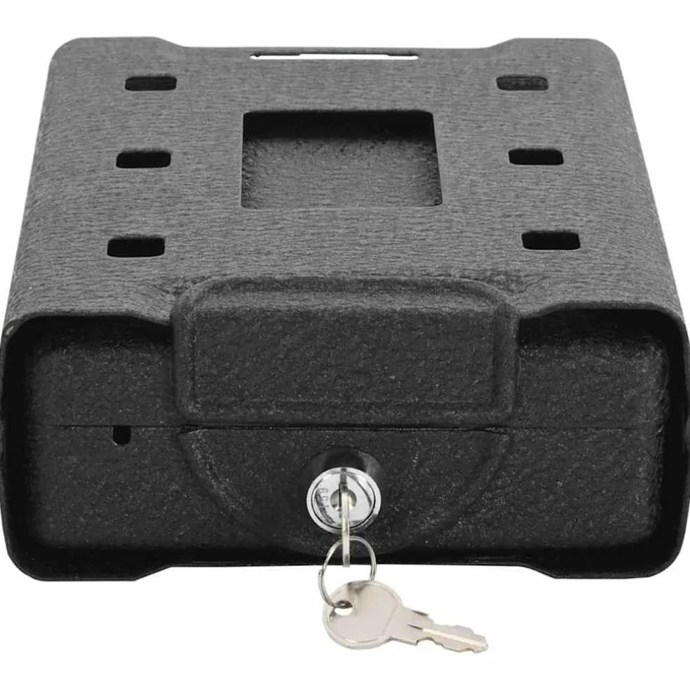 vidaXL Auto Safe met slot Zwart 22 x 16 x 7 cm Staal