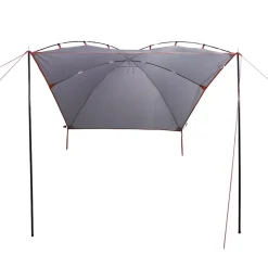 vidaXL Autotent waterdicht grijs en oranje