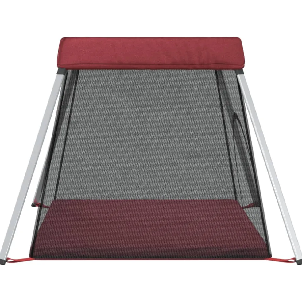 vidaXL Babybox met matras linnen rood