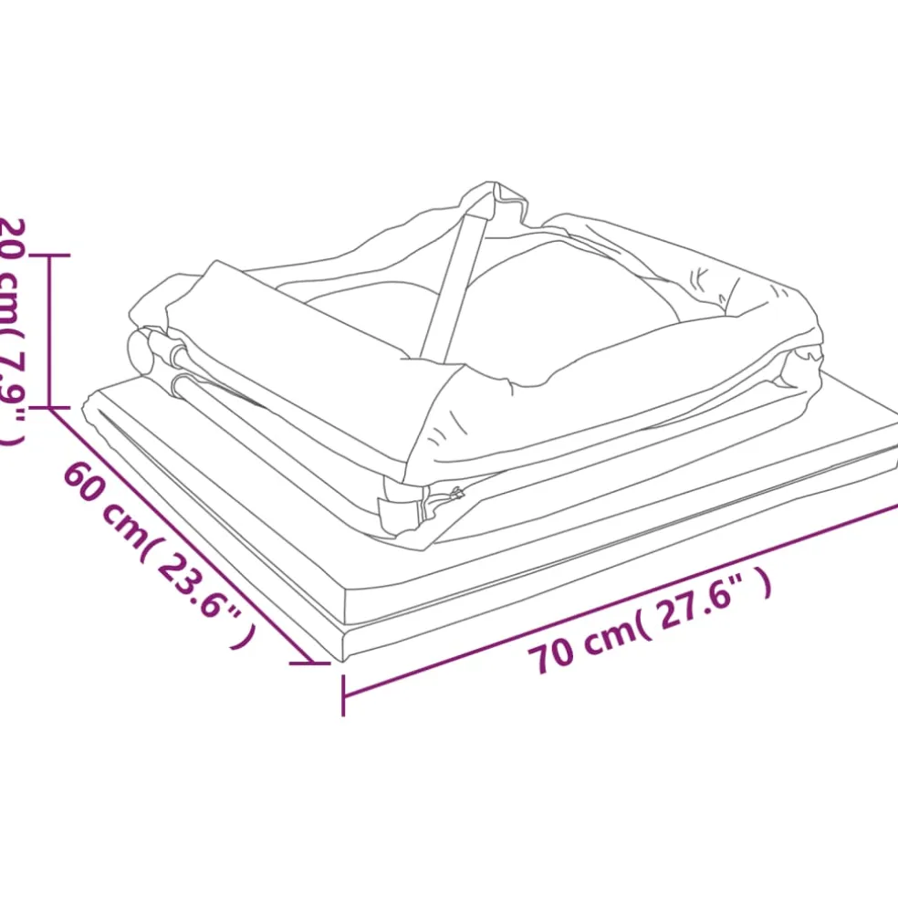vidaXL Babybox met matras linnen rood