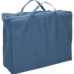 vidaXL Babybox met matras linnen marineblauw