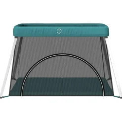 vidaXL Babybox met matras linnen groen