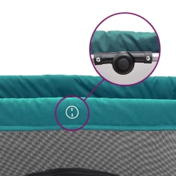 vidaXL Babybox met matras linnen groen