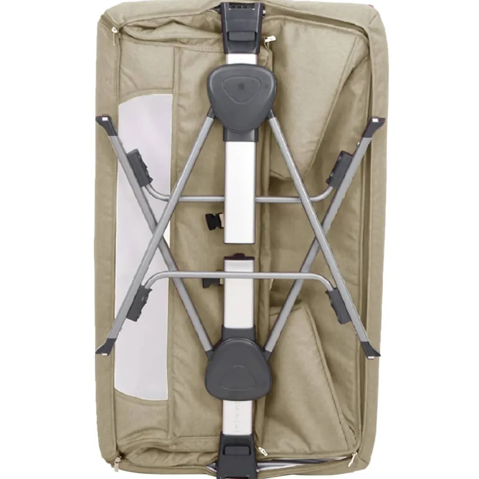 vidaXL Babybox met matras linnen taupe