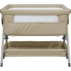 vidaXL Babybox met matras linnen taupe