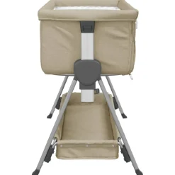 vidaXL Babybox met matras linnen taupe
