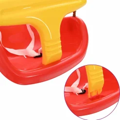 vidaXL Babyschommel 2 st Rood 36 x 43 x 42 cm Kunststof