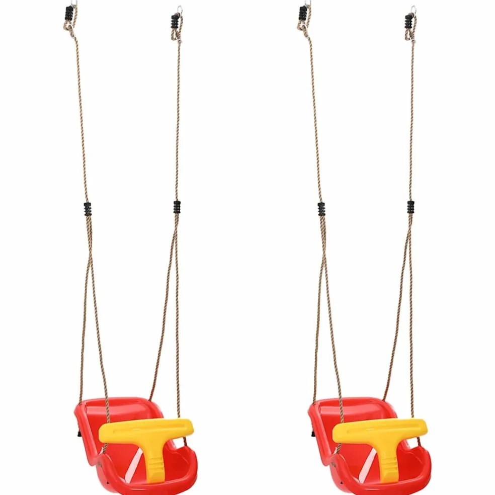 vidaXL Babyschommel 2 st Rood 36 x 43 x 42 cm Kunststof