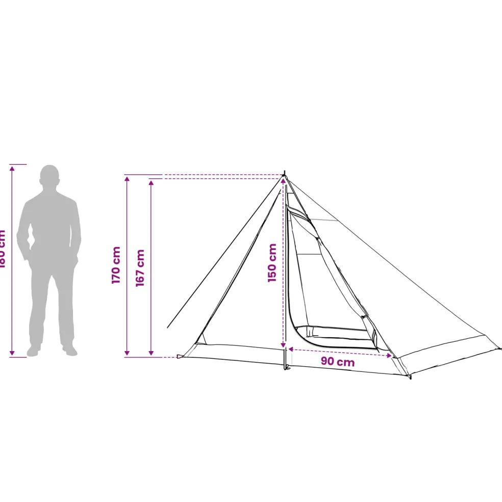 vidaXL Backpacking Tent 4-persoons Bruin en Grijs