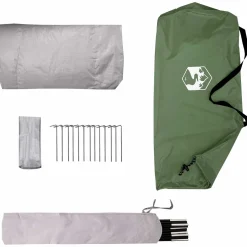vidaXL Backpacking Tent 2-persoons Groen 185T Polyester met PU Coating