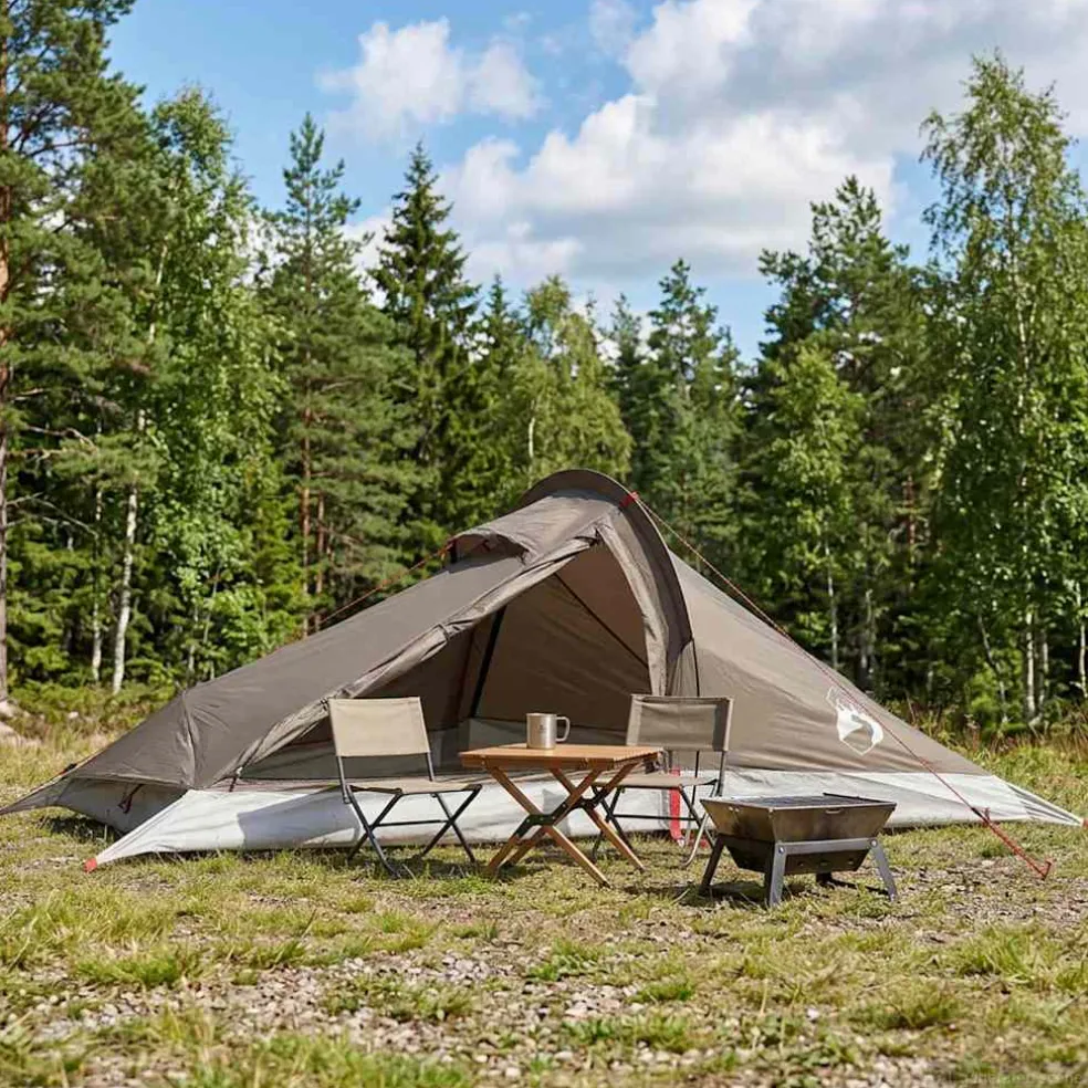 vidaXL Backpacking Tent 2-persoons Bruin en Grijs