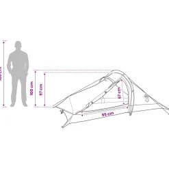 vidaXL Backpacking Tent 2-persoons Bruin en Grijs