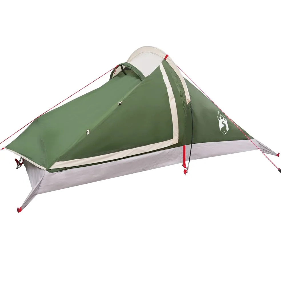 vidaXL Backpacking Tent 4-persoons Groen 185T Polyester met PU Coating