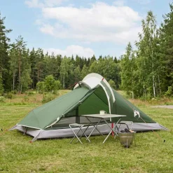 vidaXL Backpacking Tent 4-persoons Groen 185T Polyester met PU Coating
