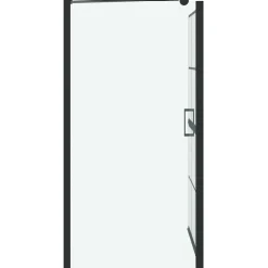 vidaXL Bad Douchescreen Zwart en transparant 80 x 68 x 128 cm