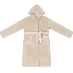 vidaXL Badjas Hoodie Beige S Flanel