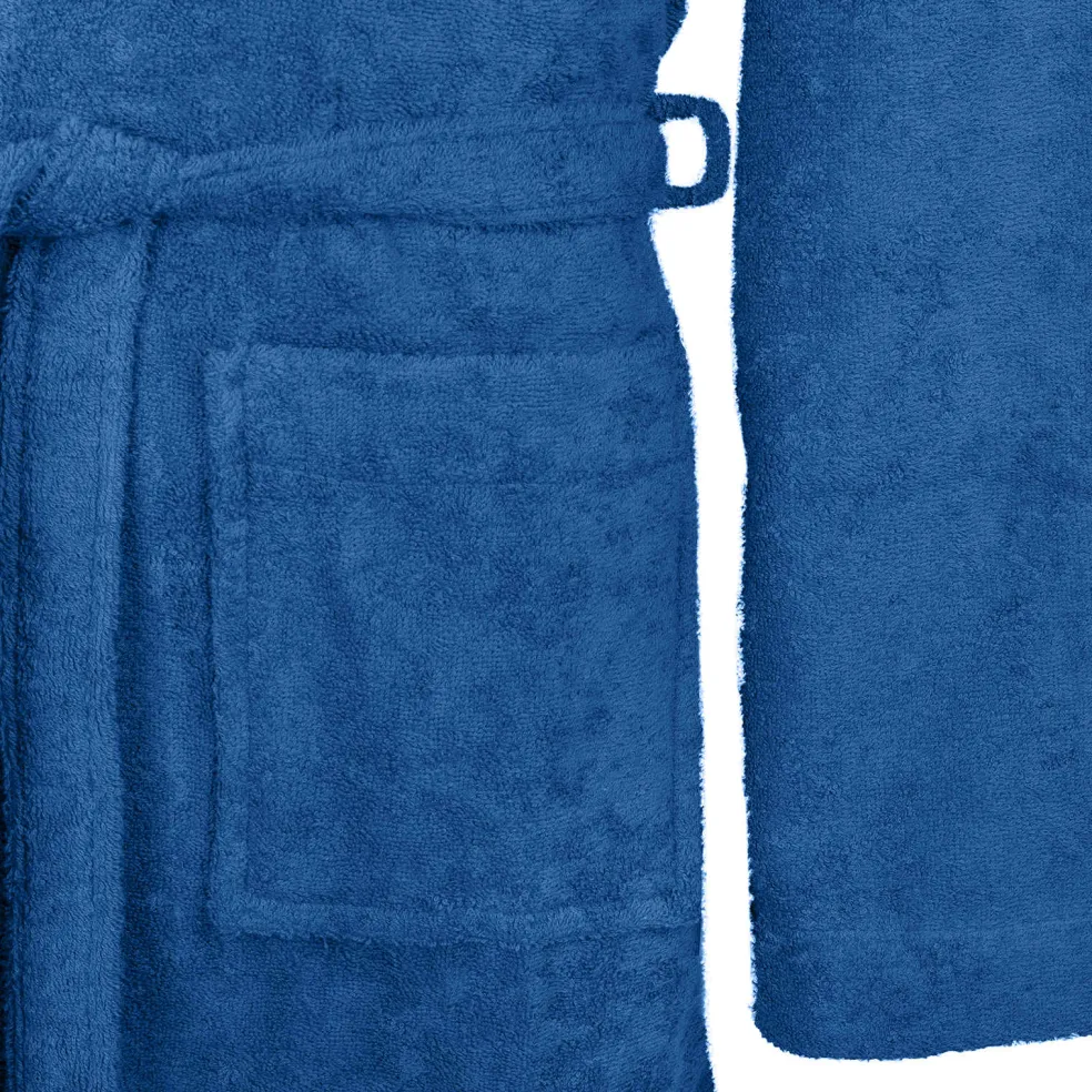 vidaXL Badjas KINN Blauw S Katoen