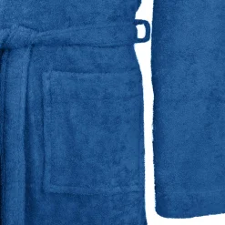 vidaXL Badjas KINN Blauw S Katoen