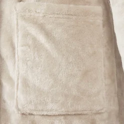 vidaXL Badjas zonder Kap Beige s Flanel
