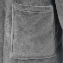 vidaXL Badjas zonder Kap Donkergrijs s Flanel