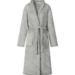 vidaXL Badjas zonder Kap Grijs s Flanel