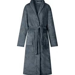 vidaXL Badjas zonder Kap Marineblauw s Flanel