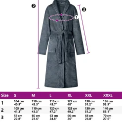 vidaXL Badjas zonder Kap Marineblauw s Flanel