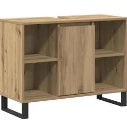 vidaXL Badkamer Kast Artisan Eiken 80 x 33 x 60 cm Bewerkt hout