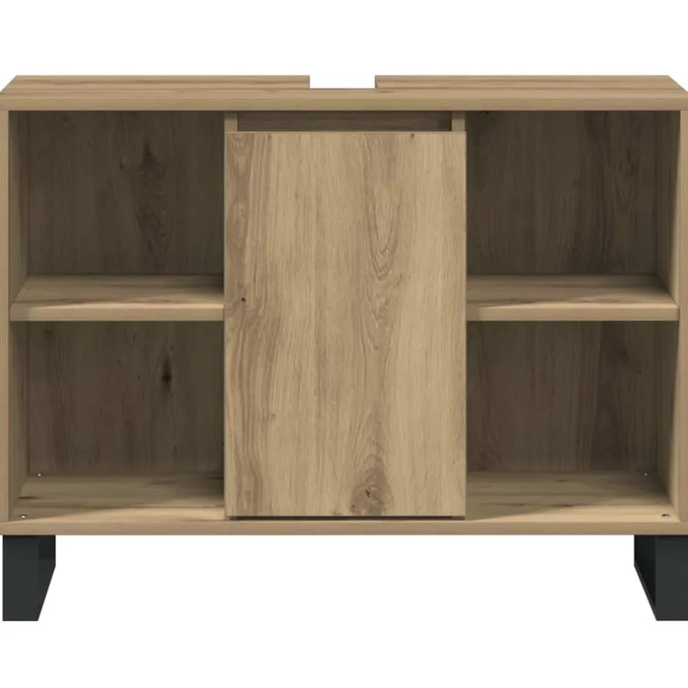 vidaXL Badkamer Kast Artisan Eiken 80 x 33 x 60 cm Bewerkt hout